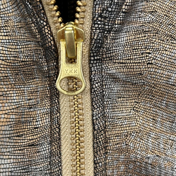 Clara Sun Woo Medium Liquid Leather Signature Moto Jacket Medium Copper Bronze - Picture 7 of 11